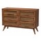 Baxton Studio Melora Mid-Century Modern Walnut Brown Finished Wood and Rattan Twin Size 5-Piece Bedroom Set 241-11178-11179-11298-11298-11299-11300-ZORO - alternate 10